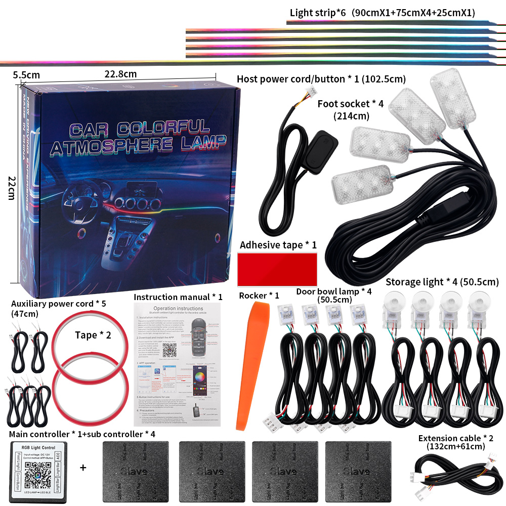 6/10/14/18/22 in 1 Car Ambient - Led Ambient Interior Car Lights App Control review and price