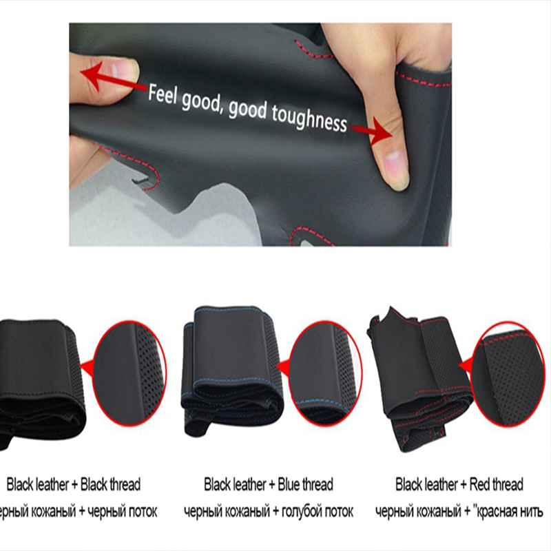 For Citroen C5 2007-2015 DIY H - Car Steering Wheel Cover Anti Slip Breathable review and price