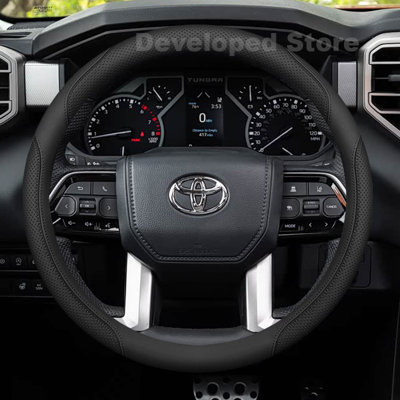 39cm Leather Car Steering Whee - Car Steering Wheel Cover Anti Slip Breathable review and price
