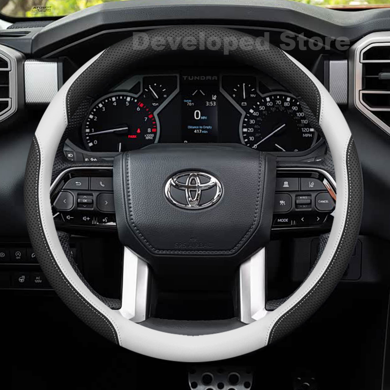 39cm Leather Car Steering Whee - Car Steering Wheel Cover Anti Slip Breathable review and price