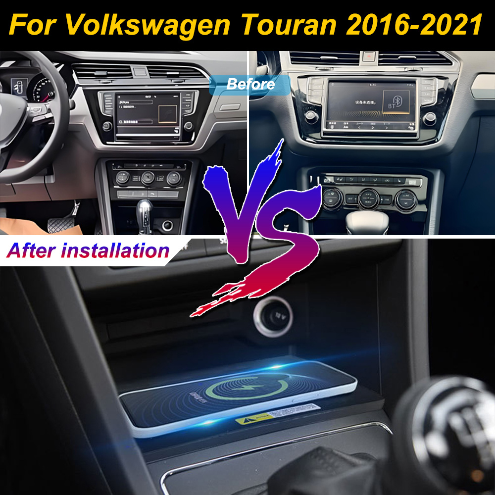 2 Din for Volkswagen Touran 20 - Wireless Car Charger Mount Fast Charging review and price