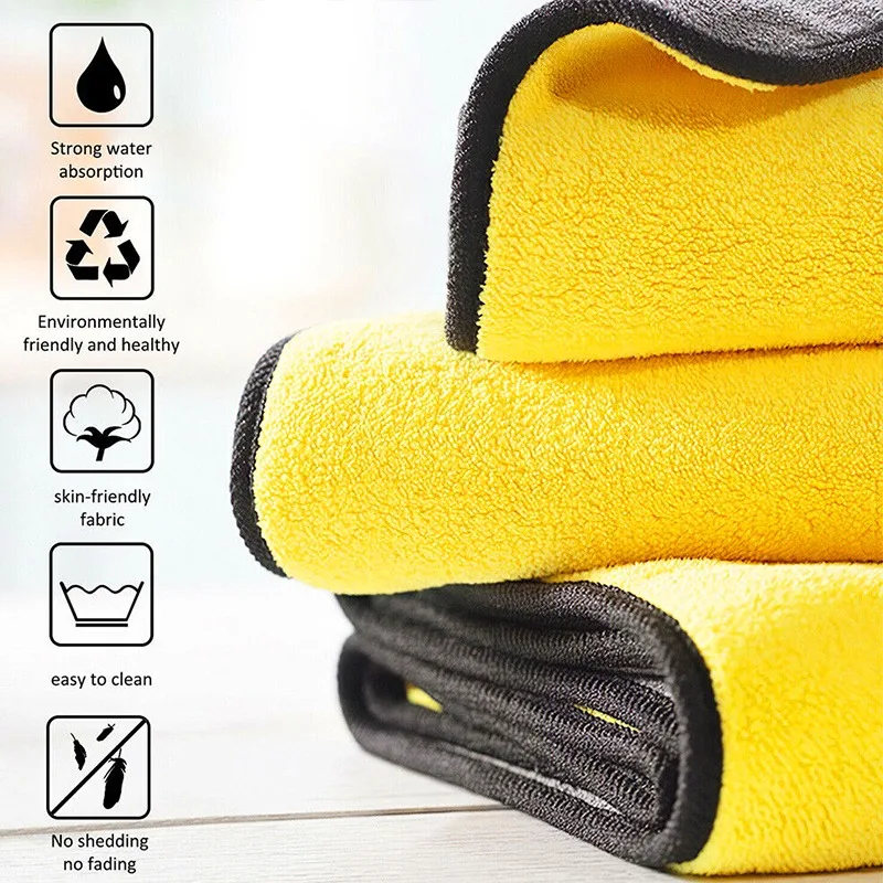 1/20pcs Thicken Microfiber Clo - Microfiber Car Drying Towel Super Absorbent review and price