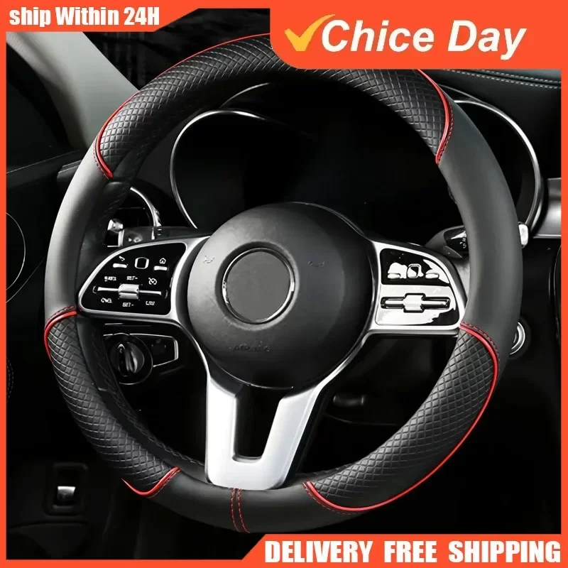 Pu Leather Car Steering Wheel  - Car Steering Wheel Cover Anti Slip Breathable review and price