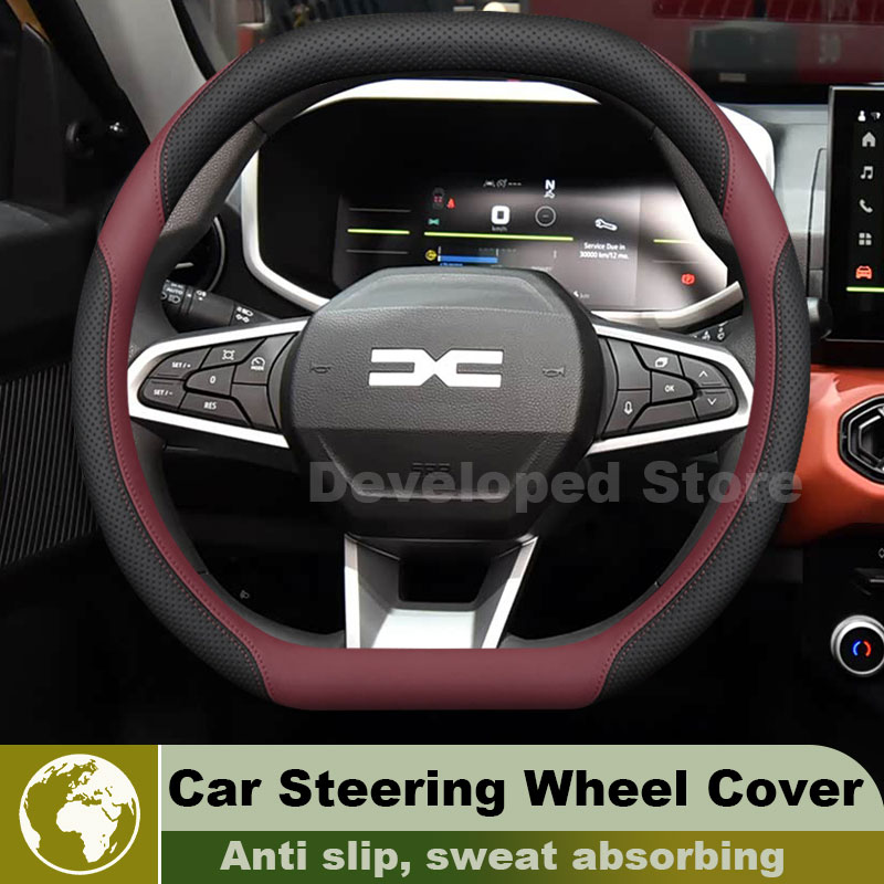 Leather Car Steering Wheel Cov - Car Steering Wheel Cover Anti Slip Breathable review and price