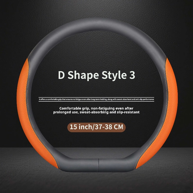 Nappa Leather Universal Steeri - Car Steering Wheel Cover Anti Slip Breathable review and price