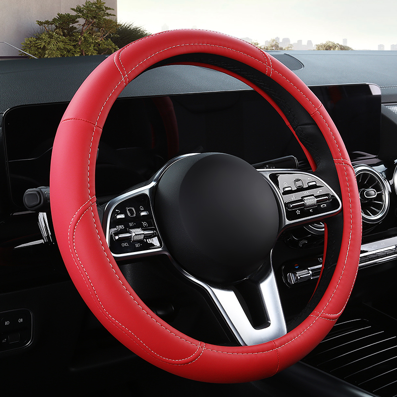 Car  Anti-Slip Leather  Steeri - Car Steering Wheel Cover Anti Slip Breathable review and price