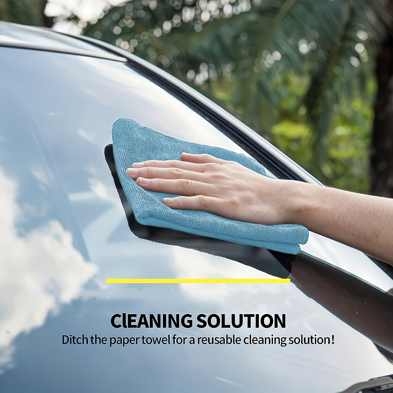 5-50pcs Light Blue Microfiber  - Microfiber Car Drying Towel Super Absorbent review and price