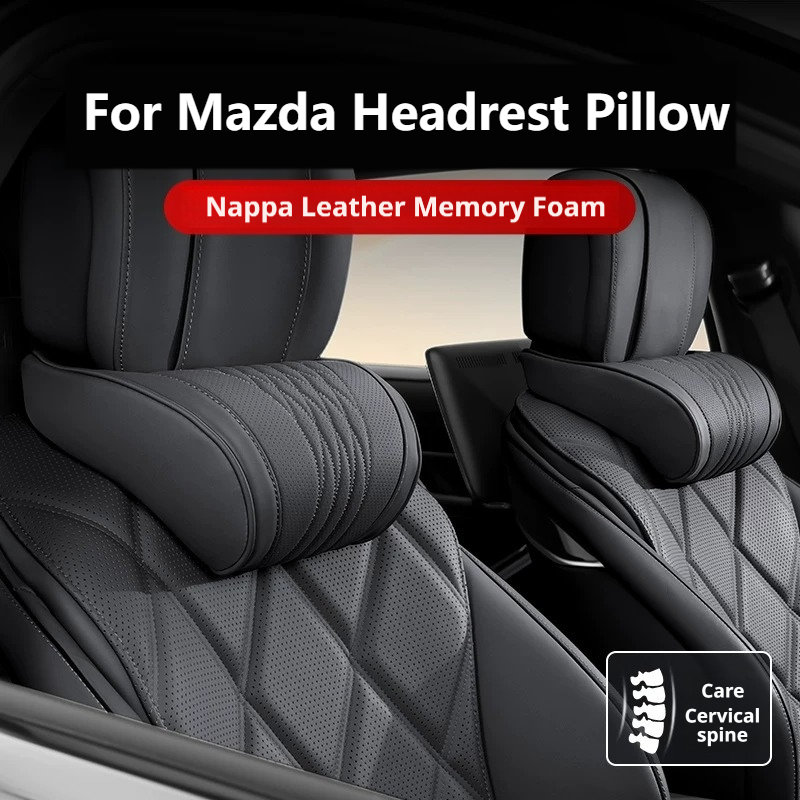 Memory Foam Nappa Leather, Car - Memory Foam Car Neck Pillow Lumbar Support review and price