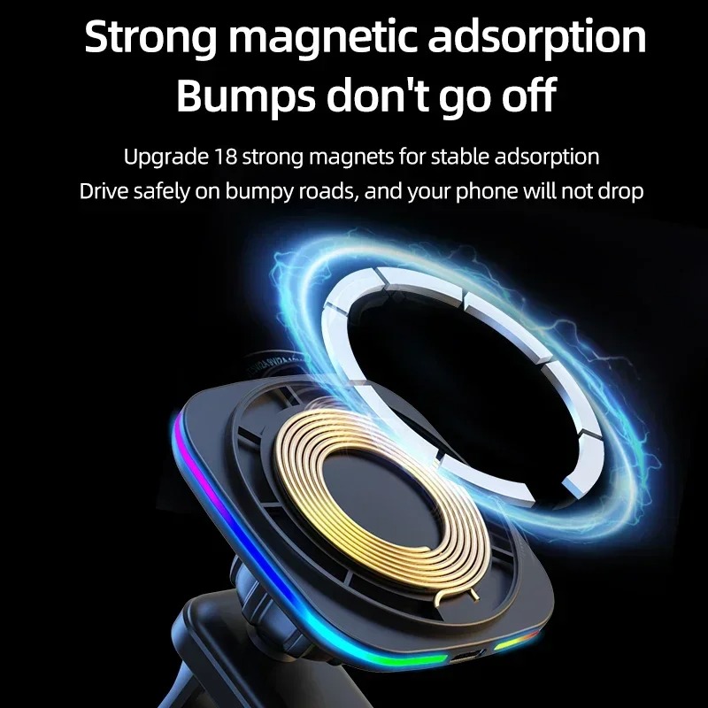 15W Magnetic Car Wireless Char - Wireless Car Charger Mount Fast Charging review and price